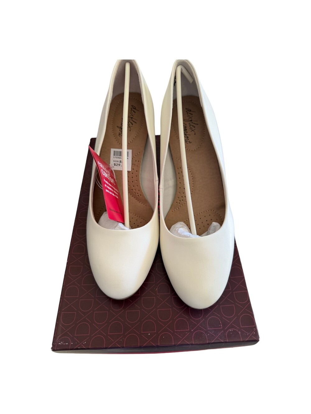 Dexflex Comfort, 8.5,Karma White, Patent Pumps Heels - Picture 2 of 7